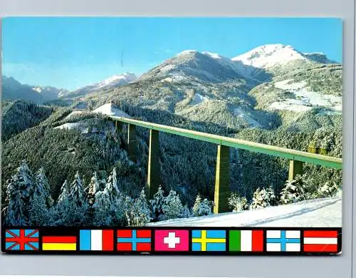 54014 - Tirol - Innsbruck , Europabrücke Brennerautobahn - gelaufen 1974