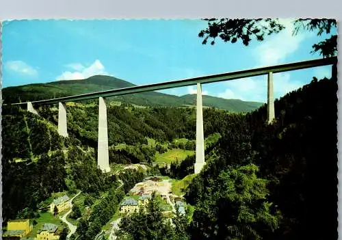 54016 - Tirol - Brenner , Brennerautobahn , Europabrücke gegen Patscherkofel - gelaufen