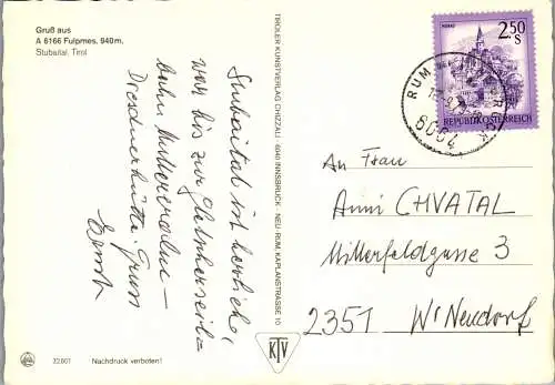 54031 - Tirol - Fulpmes , Stubaital , Mehrbildkarte - gelaufen 1979