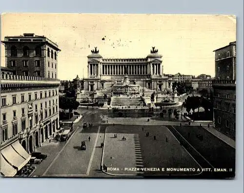 54076 - Italien - Rom , Piazza Venezia e Monumento a Vitt. Eman. II - gelaufen 1949