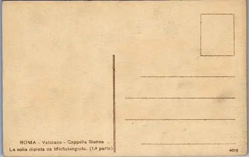 54083 - Italien - Vatikan , Vatican , Cappella Sistina , La volta dipinta da Michelangelo , Michelangiolo - n. gelaufen