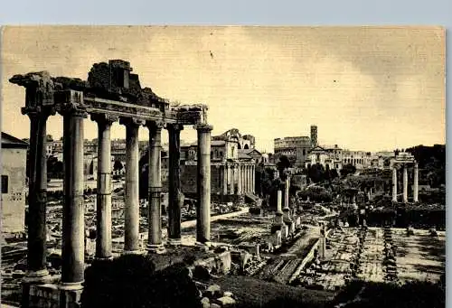 54109 - Italien - Rom , Foro Romano , Before the Temple of Saturn - gelaufen 1949