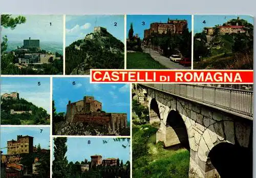 54116 - Italien - Schlösser , Castelli di Romagna , Monte Fiore , Toriana , Bertinoro , Cesena - gelaufen 1984