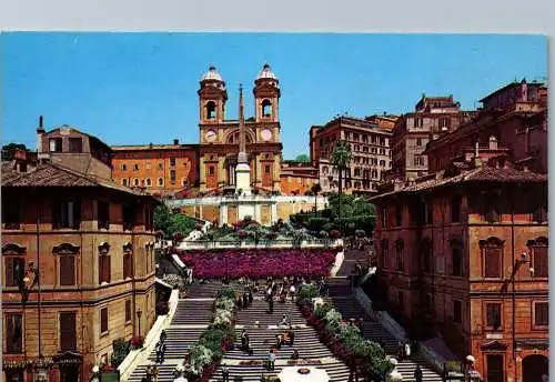 54117 - Italien - Rom , Piazza di Spagna , Trinita die Monti - gelaufen 1981