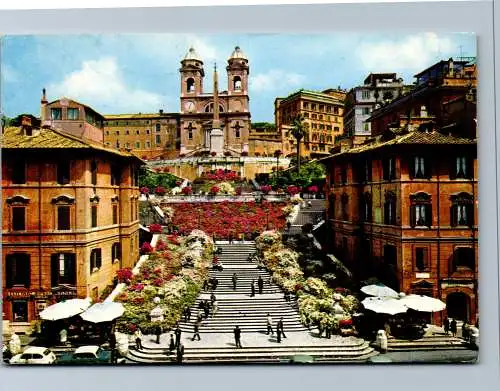 54121 - Italien - Rom , Piazza di Spagna , Trinita die Monti - gelaufen 1985