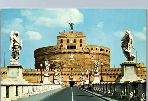54128 - Italien - Rom , Ponte e Castel S. Angelo - gelaufen 1985