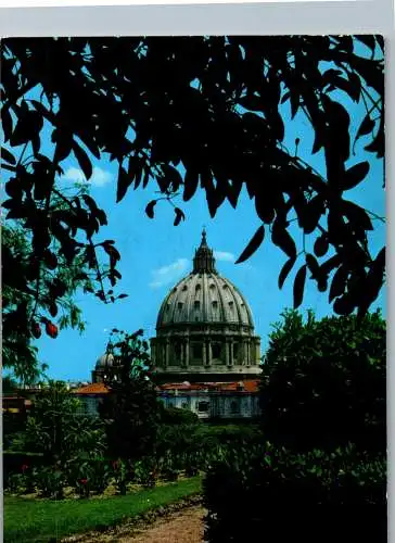 54133 - Italien - Rom , Giardini Vaticani con cupola S. Pietro - gelaufen 1990