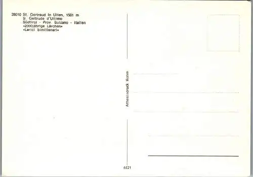 54151 - Italien - St. Gertraud , Ulten , Ultental bei Meran , S. Geltrude , Lana Meran , Val d'Ultimo - nicht gelaufen