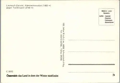 54157 - Tirol - Leutasch , Gaistal , Hämmermoosalpe gegen Teufelsgrat - nicht gelaufen