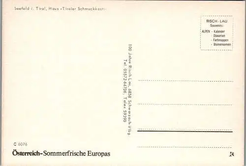 54164 - Tirol - Seefeld , Haus Tiroler Schmuckkastl - nicht gelaufen