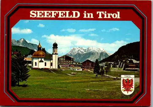54176 - Tirol - Seefeld , Seekirchl mit Wettersteingebirge u. Karwendelgebirge - gelaufen 1986