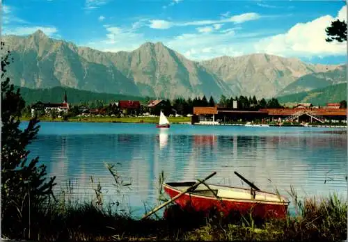 54177 - Tirol - Seefeld , am Wildsee mit Ort und Strandbad geg. Wetterstein - gelaufen