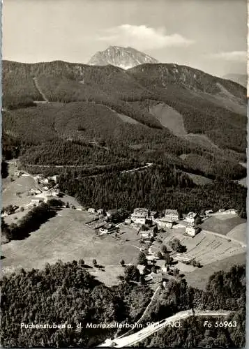 54181 - Niederösterreich - Puchenstuben , an der Mariazellerbahn , Panorama - gelaufen 1968