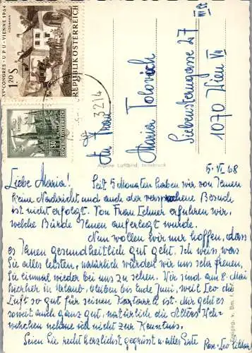 54181 - Niederösterreich - Puchenstuben , an der Mariazellerbahn , Panorama - gelaufen 1968