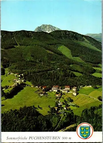 54182 - Niederösterreich - Puchenstuben , an der Mariazellerbahn mit Ötscher , Panorama - gelaufen 1973