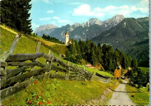 54196 - Tirol - Tessenberg , Bergkirche gegen Lienzer Dolomiten , Pustertal - gelaufen 1966