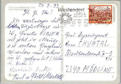 54204 - Tirol - Westendorf , Alpenrosenbahn - gelaufen 1993