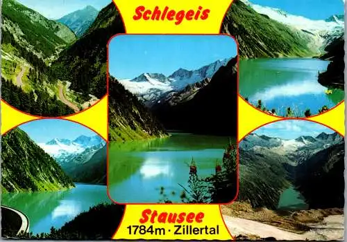 54230 - Tirol - Zillertal , Schlegeisstausee , Schlegeis Stausee - gelaufen