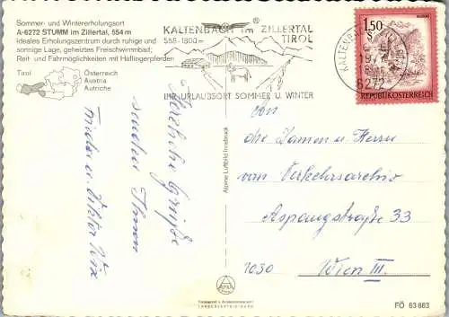 54233 - Tirol - Stumm , im Zillertal , Panorama - gelaufen 1977