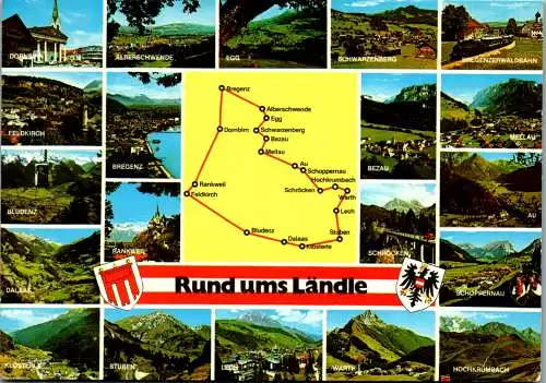 54241 - Vorarlberg - Rund ums Ländle , Mehrbildkarte - gelaufen 1985