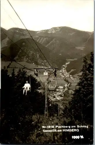 54253 - Niederösterreich - Puchberg , am Schneeberg , Sessellift am Himberg - nicht gelaufen