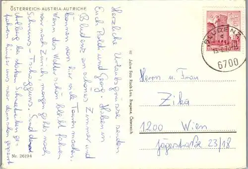 54262 - Vorarlberg - Arlberg , Klösterle , Zürs , St. Anton , Valluga , Lech , Stuben , Mehrbildkarte - gelaufen 1973