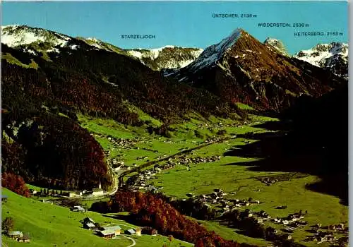 54267 - Vorarlberg - Au , im Bregenzerwald , Starzeljoch , Üntschen , Widderstein , Heiterberg - gelaufen 1985