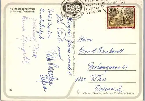 54267 - Vorarlberg - Au , im Bregenzerwald , Starzeljoch , Üntschen , Widderstein , Heiterberg - gelaufen 1985