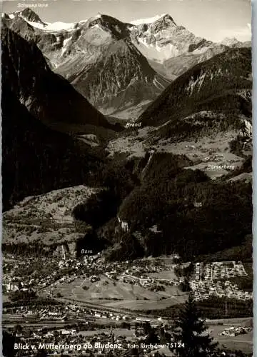 54276 - Vorarlberg - Bludenz , Blick vom Muttersberg ob Bludenz , Brand , Bürs , Bürserberg - gelaufen