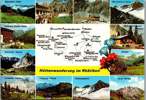 54277 - Vorarlberg - Rhätikon , Hüttenwanderung , Landkarte - nicht gelaufen