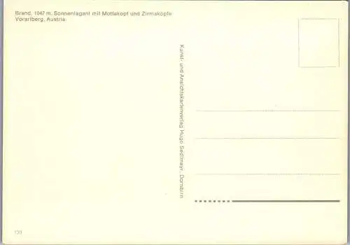 54295 - Vorarlberg - Brand , Sonnenlagant mit Mottakopf und Zirmaköpfe - nicht gelaufen