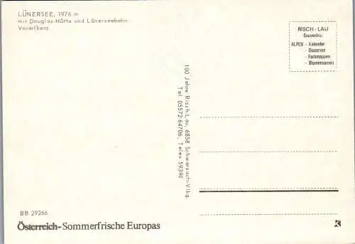 54300 - Vorarlberg - Lünersee , mit Douglas Hütte und Lünerseebahn - nicht gelaufen