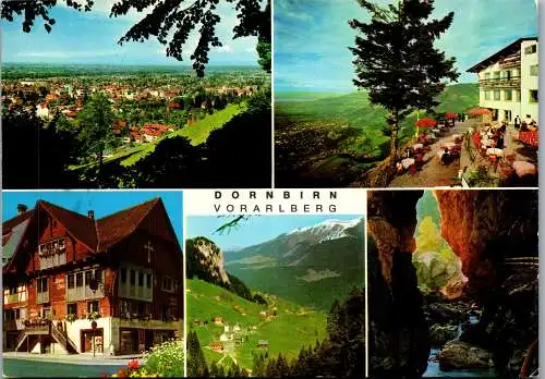 54308 - Vorarlberg - Dornbirn , Rappenlochschlucht , Ebnit , Rotes Haus , Karren , Mehrbildkarte - gelaufen 1983