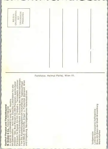 54314 - Niederösterreich - St. Leonhard , Forst , Gasthof Gruber , Mehrbildkarte - nicht gelaufen