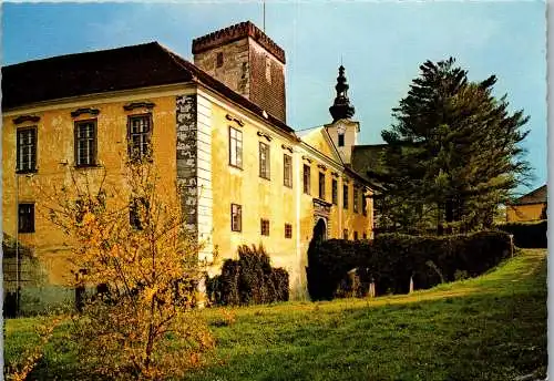 54318 - Niederösterreich - St. Peter , in der Au , Schloß und Kirche - gelaufen 1983