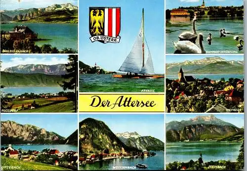 54326 - Oberösterreich - Attersee , Mehrbildkarte - gelaufen