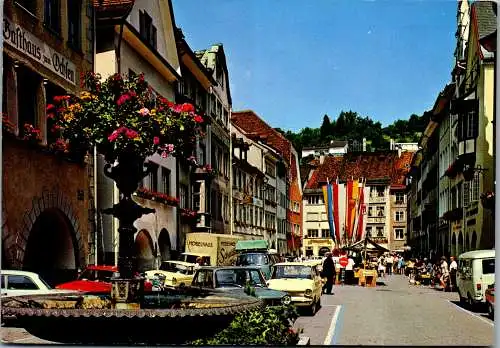 54329 - Vorarlberg - Feldkirch , Blick zum Marktplatz - gelaufen 1971