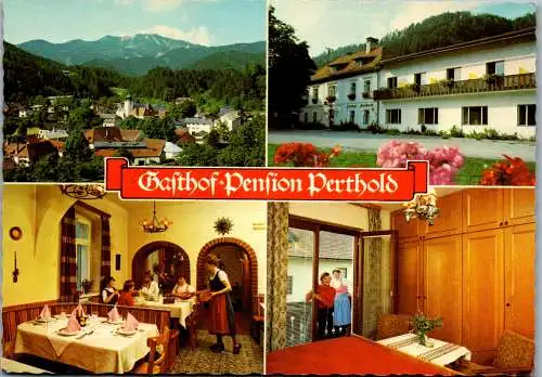 54334 - Niederösterreich - St. Aegyd , Gasthof Perthold , Mehrbildkarte - gelaufen 1983