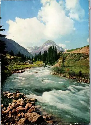 54343 - Vorarlberg - Lech , am Arlberg , Blick auf Omeshorn - gelaufen 1986