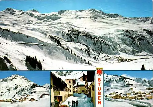 54361 - Vorarlberg - Stuben , am Arlberg , Skigebiet Albona - gelaufen 1977