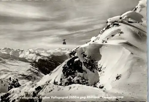 54362 - Vorarlberg - Valluga , Vallugabahn , Station Vallugagrat gegen Rhätikon - nicht gelaufen