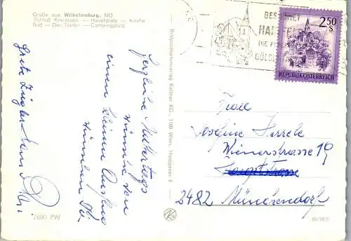 54371 - Niederösterreich - Wilhelmsburg , Freibad , Schwimmbad , Camping , Mehrbildkarte - gelaufen
