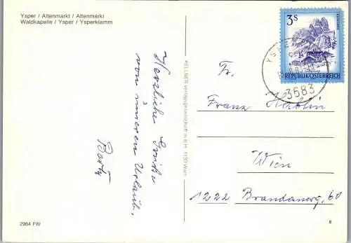 54377 - Niederösterreich - Ysper , Yspertal , Altenmarkt , Ysperklamm , Mehrbildkarte - gelaufen 1983