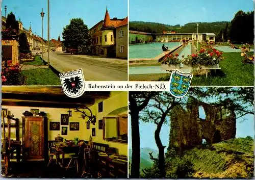 54382 - Niederösterreich - Rabenstein , Pielach , Schwimmbad , Mehrbildkarte - gelaufen