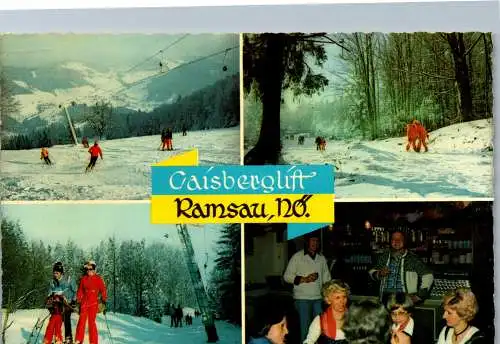 54394 - Niederösterreich - Ramsau , bei Hainfeld , Gaisberglift , Winter , Ski , Mehrbildkarte - gelaufen 1979