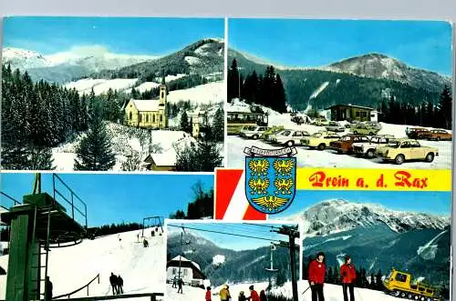 54400 - Niederösterreich - Prein a. d. Rax , Winter , Ski , Mehrbildkarte - gelaufen 1978