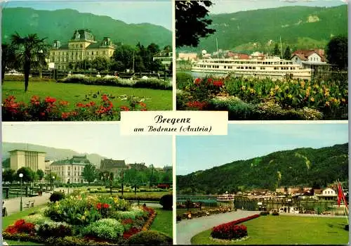 54410 - Vorarlberg - Bregenz , am Bodensee , See Anlagen und Hafen , Mehrbildkarte - gelaufen 1972