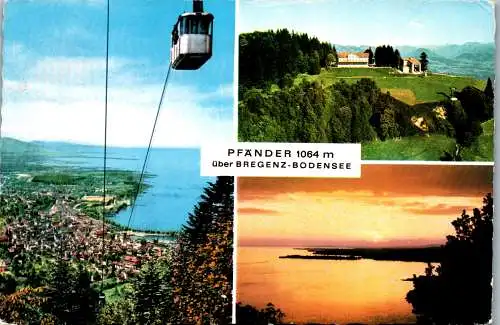 54415 - Vorarlberg - Pfänder , Bregenz , Bodensee , Mehrbildkarte - gelaufen 1964