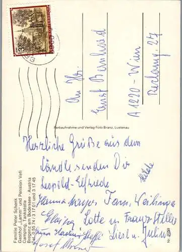 54418 - Vorarlberg - Bregenz , Gasthof Lamm und Pension Vefi , Familie Peter Schenk , Tracht - gelaufen