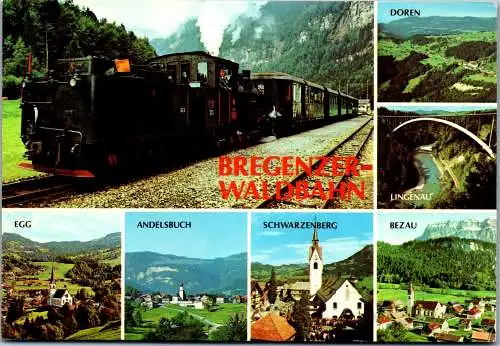 54420 - Vorarlberg - Bregenz , Bregenzerwaldbahn , Egg , Andelsbuch , Schwarzenberg , Doren , Bezau - gel. 1980